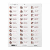 Boho Bourgondië herfst bloem bruiloft Label (Full Sheet)
