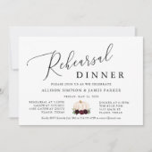 Boho Bourgondië Pompoen Herfst Oefenavondmaal Kaart (Voorkant)