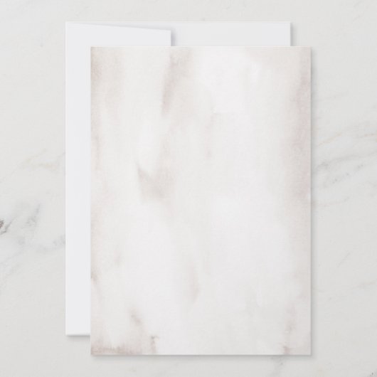 Boho Bourgondië Roze Waterverf Bloemen Vrijgezelle Kaart (Achterkant)