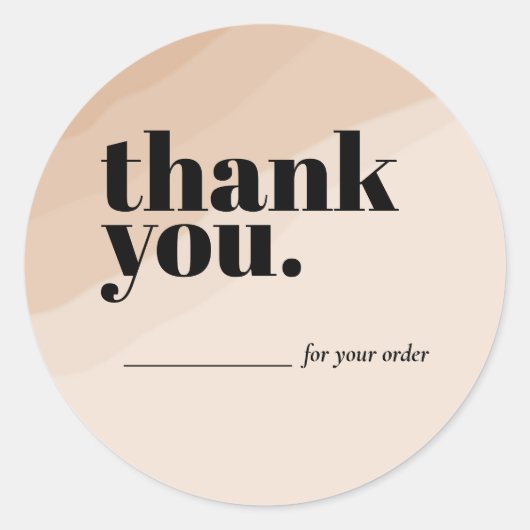 Boho Boutique / Kleding Bedankt Sticker  (Voorkant)