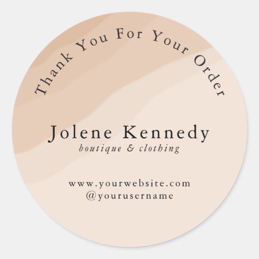 Boho Boutique / Kleding Bedankt Sticker (Voorkant)