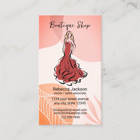 Boho Boutique Shop Visitekaartje (Voorkant)