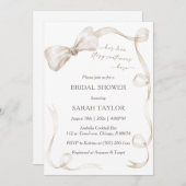 Boho Bow Bruids Douche Uitnodiging Sjabloon (Voorkant / Achterkant)