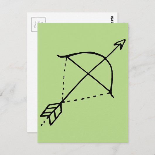 Boho Bow Doodle Briefkaart (Voorkant / Achterkant)