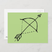 Boho Bow Doodle Briefkaart (Voorkant / Achterkant)