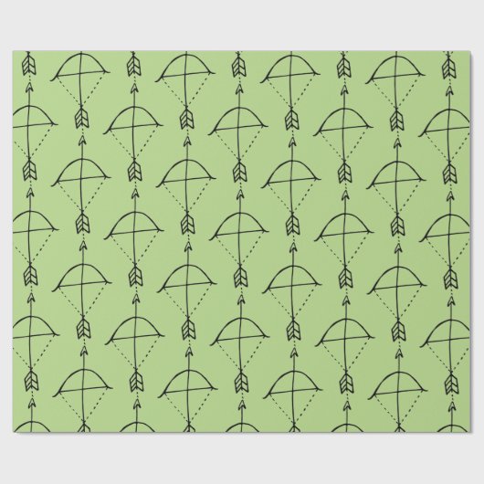 Boho Bow Doodle Cadeaupapier (Vlak)