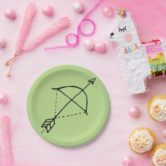 Boho Bow Doodle Papieren Bordje (Feest)