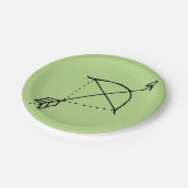 Boho Bow Doodle Papieren Bordje (Gekanteld)