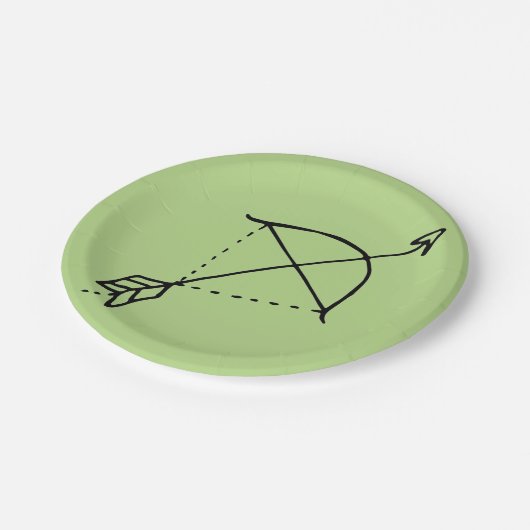 Boho Bow Doodle Papieren Bordje (Gekanteld)