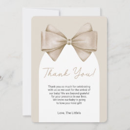 Boho Bow Modern Baby shower bedankkaart Kaart