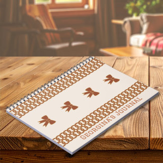 Boho Bows Journal Notebook - Aardtinten Notitieboek