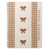 Boho Bows Journal Notebook - Aardtinten Notitieboek (Voorkant)