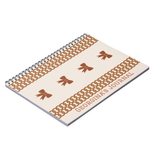 Boho Bows Journal Notebook - Earthtones Notitieboek (Linkerzijde)