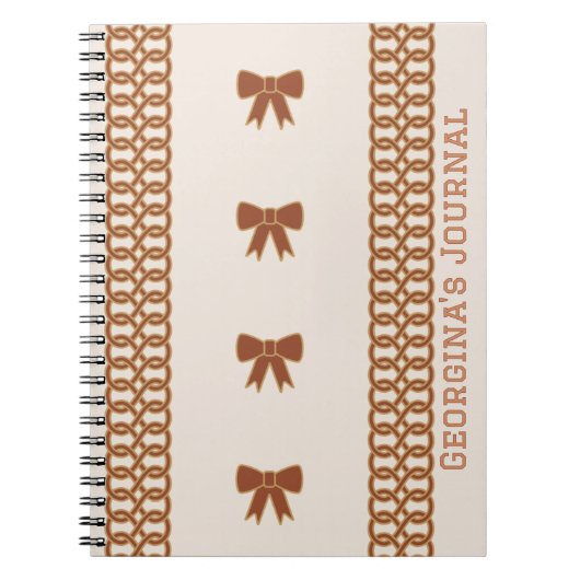 Boho Bows Journal Notebook - Earthtones Notitieboek (Voorkant)