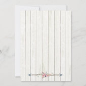 Boho Bows or Arrows Genderonthullingsfeest Kaart (Achterkant)