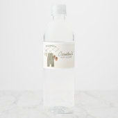 Boho Boy Baby Clothes Baby Shower Waterfles Etiket (Voorkant)