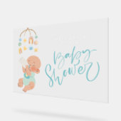 Boho boy baby shower acryl welkomstbord bord (Hoek)