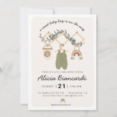 Boho Boy Baby shower Babykleding Kaart (Voorkant)