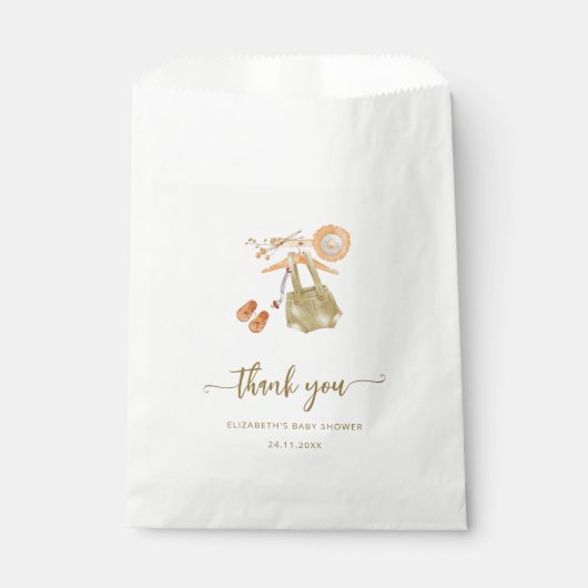 Boho Boy Baby shower Favor Bag Bedankzakje (Voorkant)
