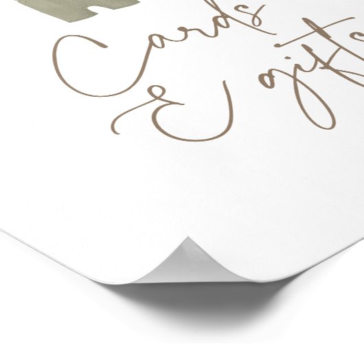 Boho Boy Babykleding Baby shower Kaarten en gesche Poster (Hoek)