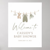Boho Boy Babykleding Baby shower Welkomstbord Poster (Voorkant)