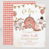 Boho Boy Boerderij Baby shower Kaart (Voorkant / Achterkant)