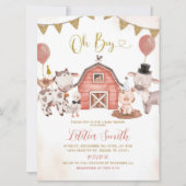 Boho Boy Boerderij Baby shower Kaart (Voorkant)