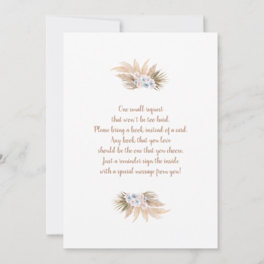 Boho Boy Bunny Baby shower Uitnodiging (Achterkant)