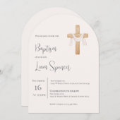 Boho Boy Doop Uitnodiging (Voorkant / Achterkant)