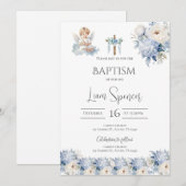 Boho Boy Doop Uitnodiging (Voorkant / Achterkant)