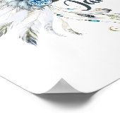 Boho Boy Feather Headdress Nursery Art Poster (Hoek)