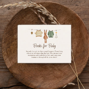 Boho Boy Kleding Baby shower Boeken voor Baby Informatiekaartje