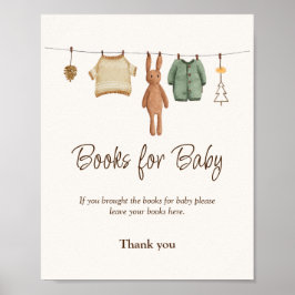 Boho Boy Kleding Baby shower Boeken voor Baby Sign Poster