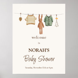 Boho Boy Kleding Baby shower Welkomstbord Poster