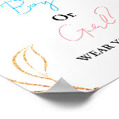 Boho Boy Of Meisje Draag je gok baby shower spel Poster (Hoek)