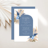Boho Boy Pampas Baby shower Uitnodiging
