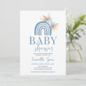 Boho Boy Rainbow Baby shower Kaart (Staand voorkant)
