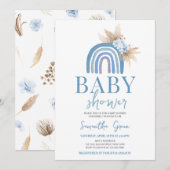Boho Boy Rainbow Baby shower Kaart (Voorkant / Achterkant)
