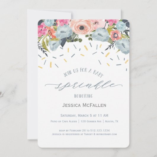 Boho Boy Sprinkle Baby shower Uitnodiging (Voorkant)