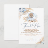 Boho Boy Teddy Bear Dank je wel Bedankkaart (Voorkant / Achterkant)