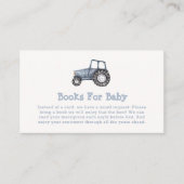 Boho Boy Waterverf Tractor Boeken voor Baby shower Informatiekaartje (Voorkant)
