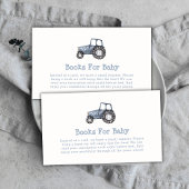 Boho Boy Waterverf Tractor Boeken voor Baby shower Informatiekaartje