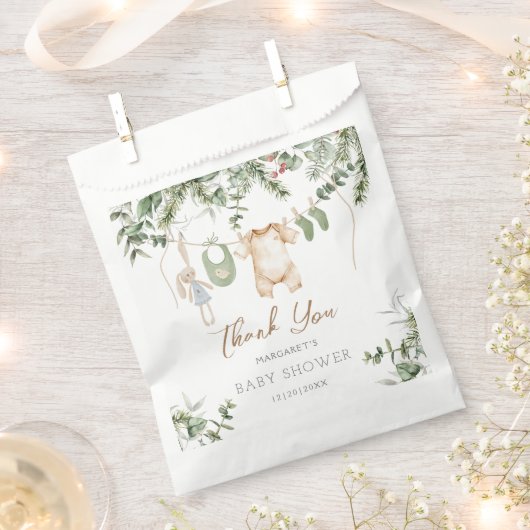 Boho Boy Winter Baby shower Bedankt Bedankzakje (Geknipt)