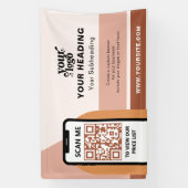 Boho Branding Professional Adverteren QR-code Spandoek (Verticaal)