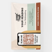 Boho Branding Professional Adverteren QR-code Spandoek (Verticaal)