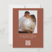 Boho brandt Sinaasappel modern minimalistisch we d Kaart (Achterkant)