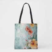 Boho Breezy Tropical Flower Tote Bag (Voorkant)