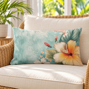 Boho Breezy Tropische Bloem Kussen