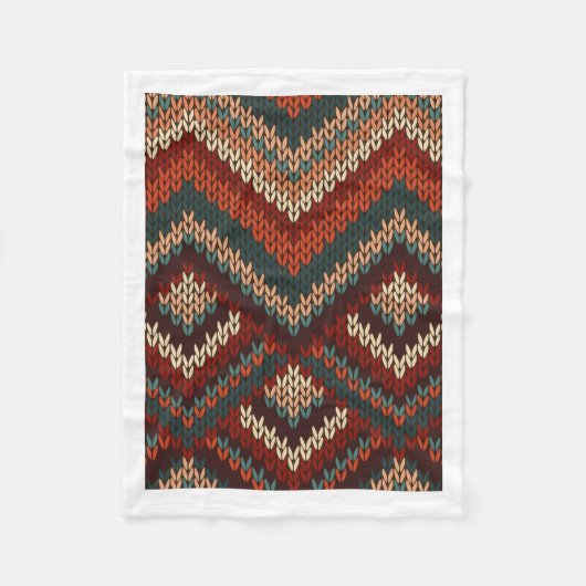 Boho Breipatroon Winter Worpdeken Fleece Deken (Voorkant)
