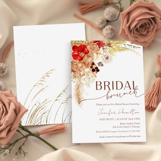 Boho Bridal Brunch | Terracotta-Vrijgezellenfeest Kaart